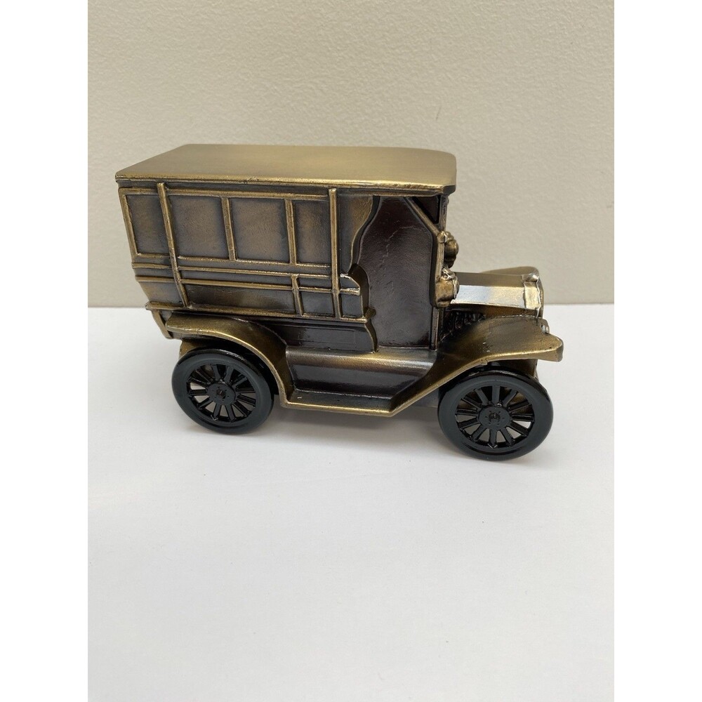 ANTIQUE AUTO COIN BANK PIGGY BANK BANTHRICO 1915 FORD OMNIBUS Vintage in Box